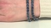 Brazalete en plata con Fluorita azul petróleo