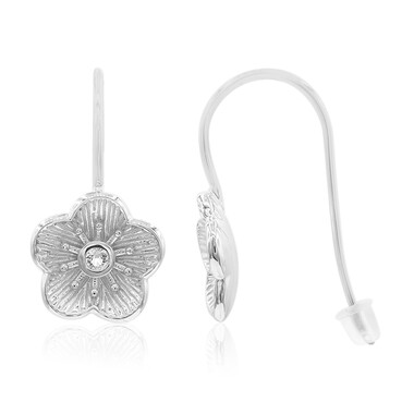 Boucles d'oreilles en argent et Topaze blanche
