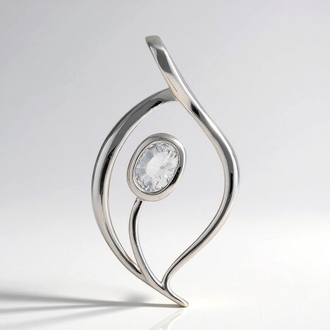 Ciondolo in argento con Danburite