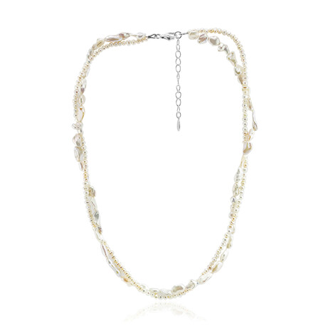 Zilveren halsketting met Keshi parels (TPC)