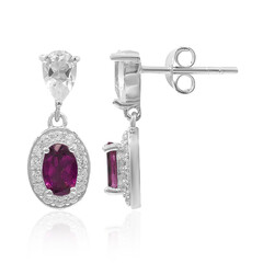 Rhodolite Silver Earrings