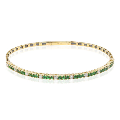 14K AAA Kenya Tsavorite Gold Bangle (CIRARI)