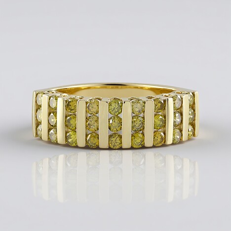 Anello in oro con Diamante Giallo I2 (de Melo)