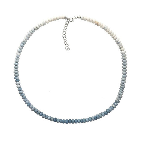 Collier en argent et Opale bleue