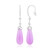 Fliederfarbener Quarz-Silberohrringe