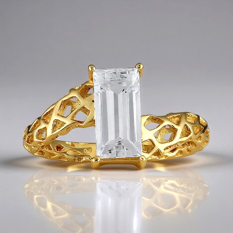 Anello in oro con Zircone (Ornaments by de Melo)