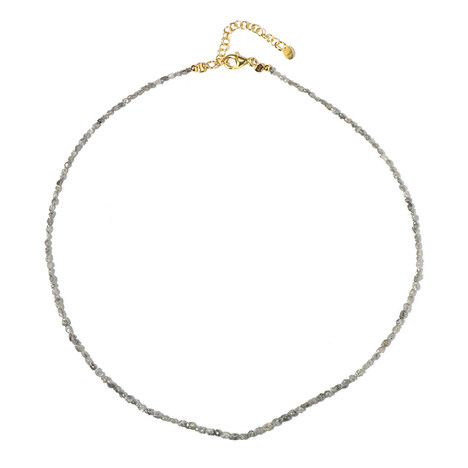 Silberfarbener Diamant-Silberhalskette