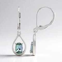 Orecchini in argento con Tanzanite Verde (non riscaldata)