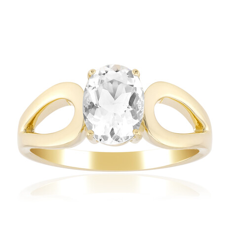 Gouden ring met een Mexicaanse hyaliet opaal