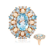 Anello in argento con Topazio Blu Cielo