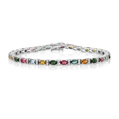 Zilveren armband met toermalijnen