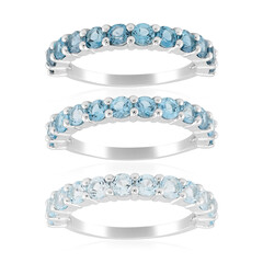 Sky Blue Topaz Silver Ring