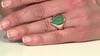 Anillo en plata con Calcedonia verde