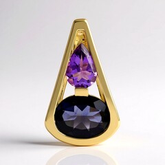 Ciondolo in oro con Iolite del Madagascar (de Melo Gold)