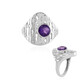 Anello in argento con Ametista Siberiana (SAELOCANA)
