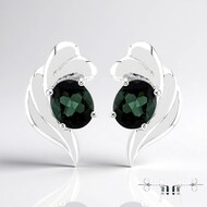 Pendientes en plata con Indicolita (de Melo Essence)