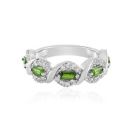 Russischer Diopsid-Silberring (Adela Silber)