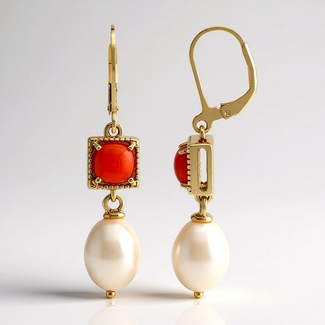 Orecchini in argento con Perla d'Acqua Dolce Bianca