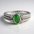 Anello in argento con Crisoprasio Imperiale
