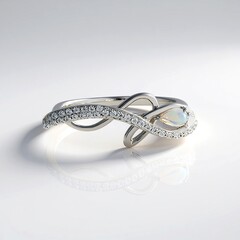 Anello in argento con Opale di Welo (MONOSONO COLLECTION)