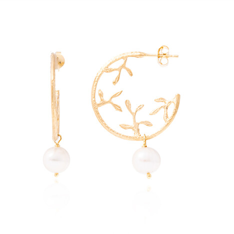 Orecchini in argento con Perla di Acqua Dolce (Joias do Paraíso)