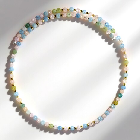 Collana rigida in acciaio con Berillo Fancy (Riya)