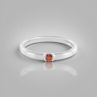 Anillo en plata con Rubí de Tanzania