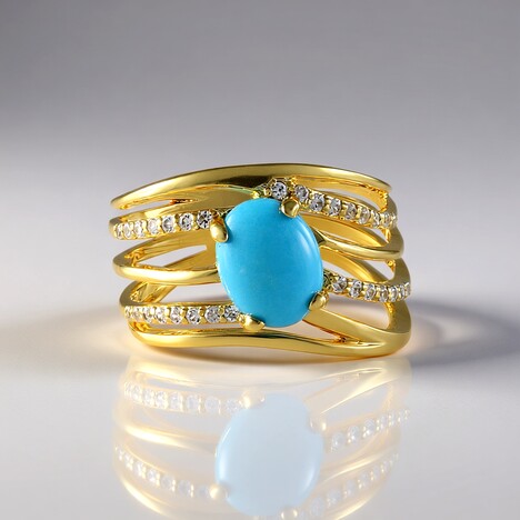 Bague en argent et Turquoise Sleeping Beauty (Faszination Türkis)