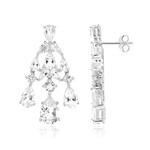 Orecchini in argento con Topazio Bianco