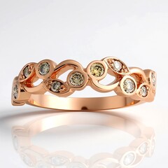 Anello in oro con Diamante Rose de France SI1 di Argyle