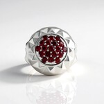 Anello in argento con Spinello Rosso (de Melo Essence)