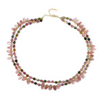 Edelstein-Silberhalskette (Riya)