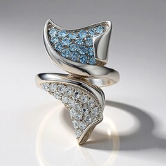 Anello in argento con Topazio Blu Svizzero (TPC)