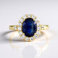 Anillo en plata con Cianita de Nepal