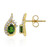 Boucles d'oreilles en argent et Diopside de Russie