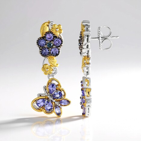 Orecchini in argento con Tanzanite (Gems en Vogue)