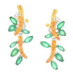 Orecchini in argento con Smeraldo Zambia (Gems en Vogue)