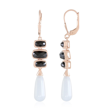 Orecchini in argento con Pietra di Luna Bianca (KM by Juwelo)