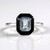 Zilveren ring met een Braziliaanse Aquamarijn
