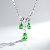 Collana in argento con Lemshuku Tsavorite