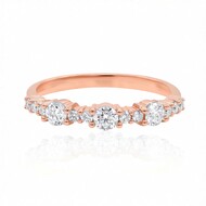18K IF (D) Diamond Gold Ring (Annette)