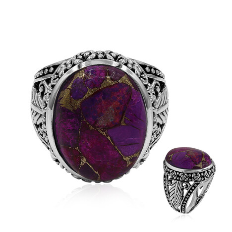 Anello in argento con Turchese Kingman Mohave Porpora (Art of Nature)