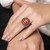 Anillo en plata con Ostra espinosa naranja (Jones Lee)