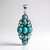 Ciondolo in argento con Turchese Kingman Mohave Blu (Faszination Türkis)