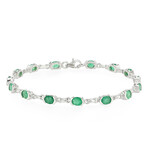 Brazalete en plata con Esmeralda de Zambia