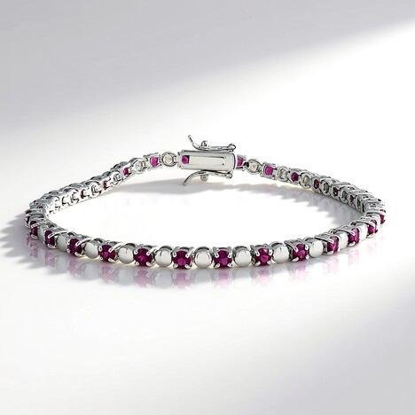 Bracciale in argento con Rodolite