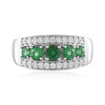 Anello in argento con Apatite Verde