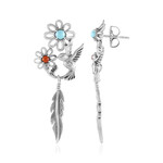 Turquoise Silver Earrings (Desert Chic)