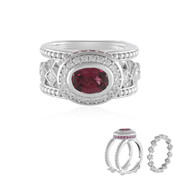 Malawi-Granat-Silberring (Dallas Prince Designs)