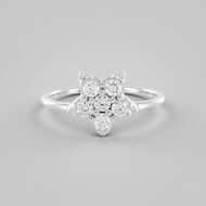 Bague en argent et Zircon